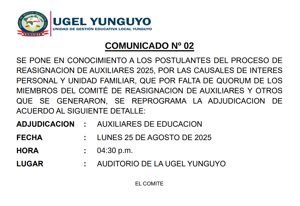 Imagen Comunicado